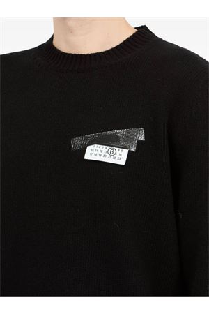 Maglione in misto lana nero MM6 MAISON MARGIELA | SH2HL0030M13168900S